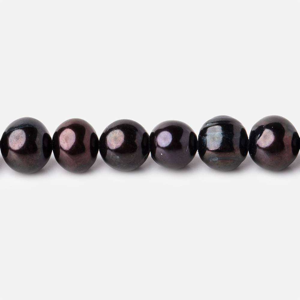 6x5mm Black Side Drilled Off Round Freshwater Pearl Beads 15 inch 72 pieces (ONLINE ORDER ONLY)