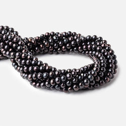 6x5mm Black Side Drilled Off Round Freshwater Pearl Beads 15 inch 72 pieces (ONLINE ORDER ONLY)