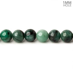 6mm Brazilian Emerald Plain Round Beads 16 inch 68 pieces 1mm Hole (ONLINE ORDER ONLY)