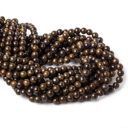 6mm Bronzite plain round beads 15 inch 68 pieces (ONLINE ORDER ONLY)