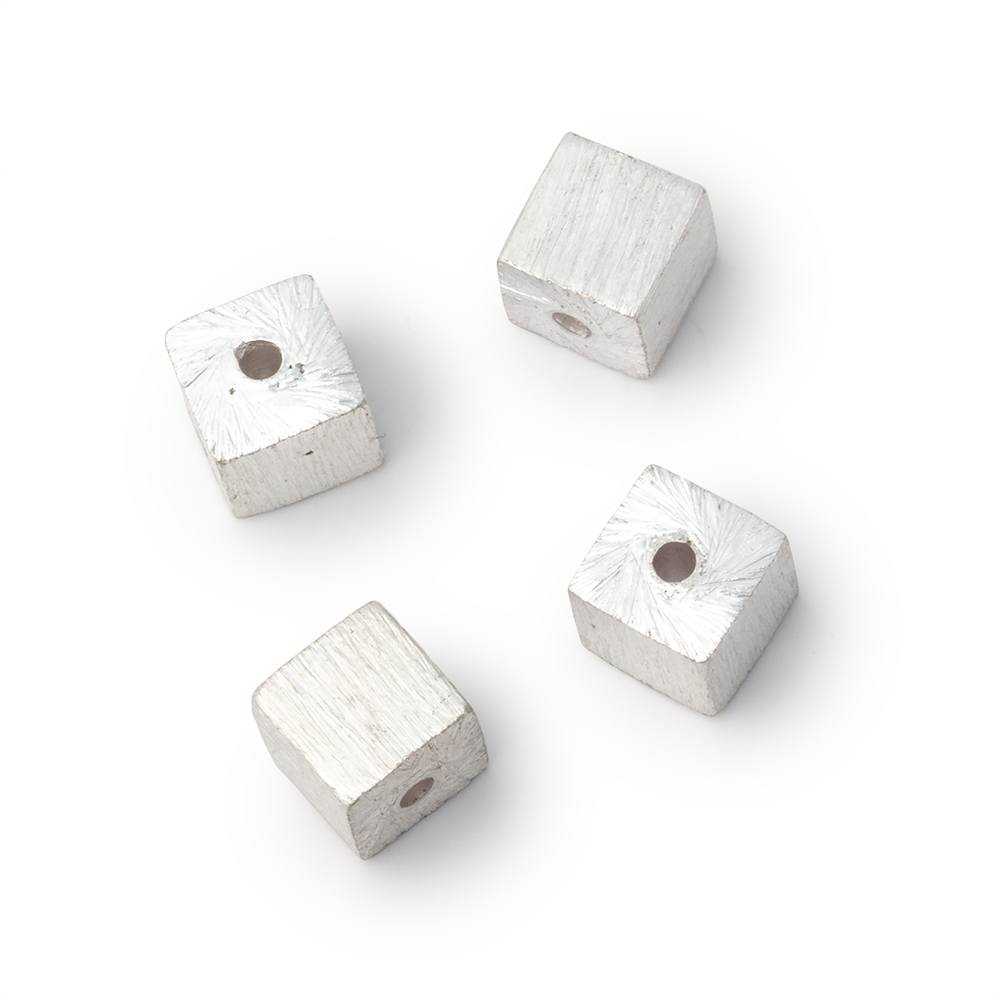 6mm Brushed Cube Bead Set of 4 (ONLINE ORDER ONLY)