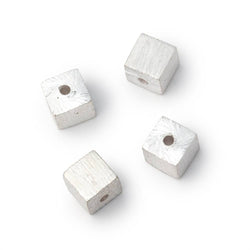 6mm Brushed Cube Bead Set of 4 (ONLINE ORDER ONLY)