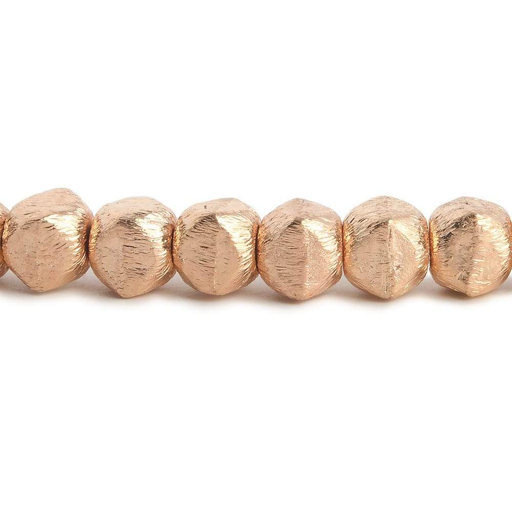 6mm Brushed Faceted Nugget Beads 8 inch 34 pieces (ONLINE ORDER ONLY)