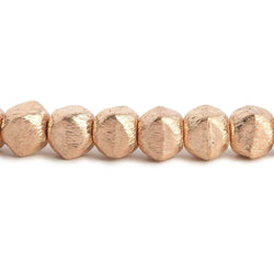 6mm Brushed Faceted Nugget Beads 8 inch 34 pieces (ONLINE ORDER ONLY)