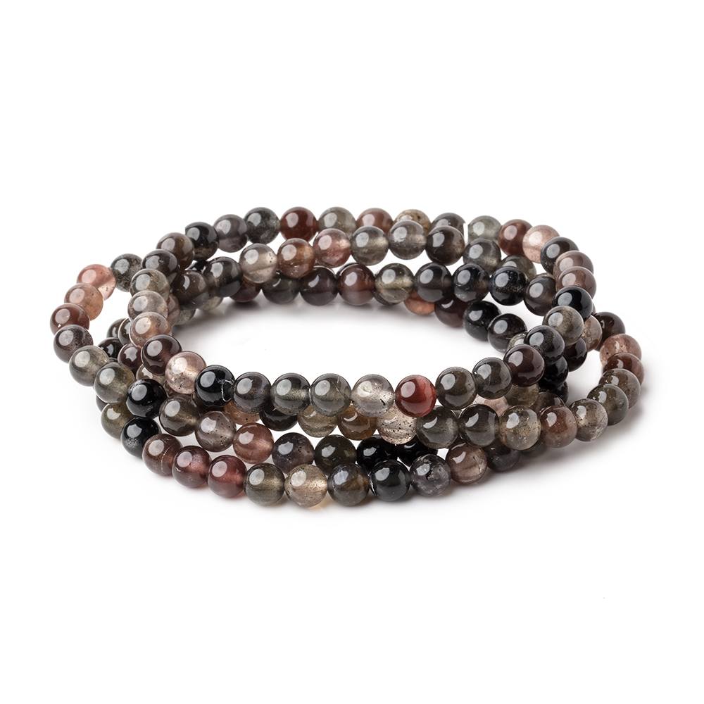 6mm Cat's Eye Scapolite Plain Rounds 7 inch 33 Beads (ONLINE ORDER ONLY)