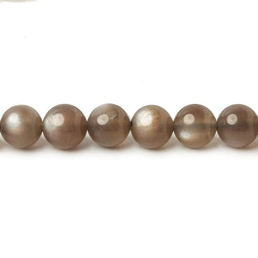 6mm Chocolate Brown Moonstone Plain Rounds 16 inch 69 beads AA (ONLINE ORDER ONLY)