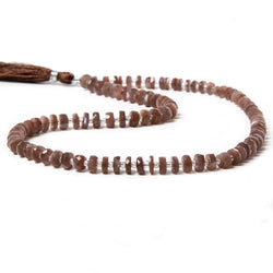 7mm Chocolate Moonstone faceted heishi beads 16 inch 93 pieces (ONLINE ORDER ONLY)