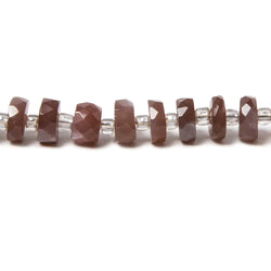 7mm Chocolate Moonstone faceted heishi beads 16 inch 93 pieces (ONLINE ORDER ONLY)