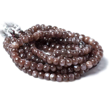 6mm Chocolate Moonstone Micro-faceted rondelles 15 inch 68 beads (ONLINE ORDER ONLY)