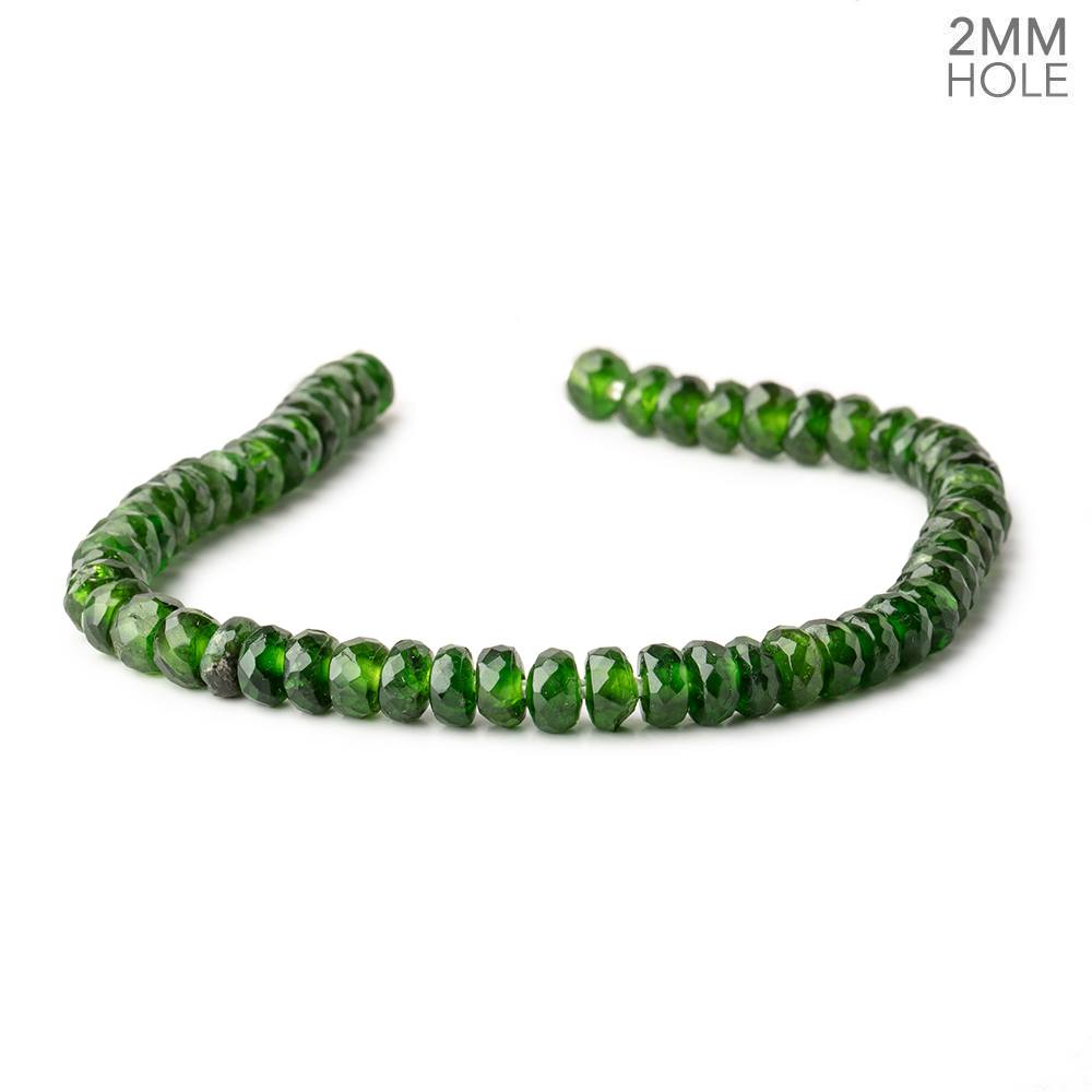 6mm Chrome Diopside 2mm Large Hole Faceted Rondelles 8 inch 49 Beads AAA (ONLINE ORDER ONLY)