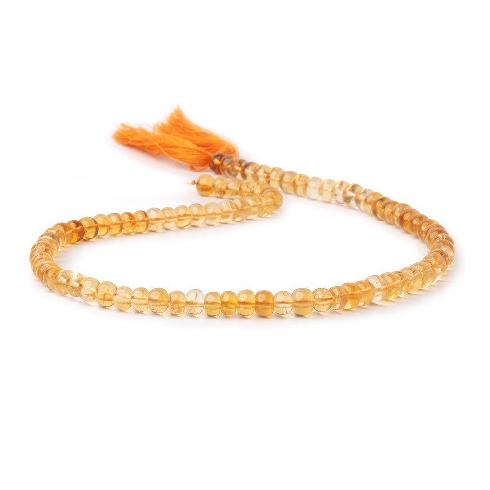 6mm Citrine Plain Rondelle Beads 14 inch 78 pieces AA (ONLINE ORDER ONLY)