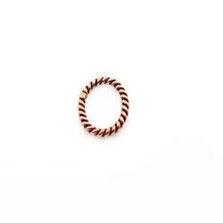 6mm Copper Oval Twisted Jumpring 50 pcs (ONLINE ORDER ONLY)