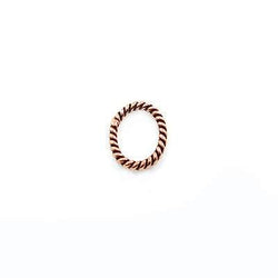 6mm Copper Oval Twisted Jumpring 50 pcs (ONLINE ORDER ONLY)