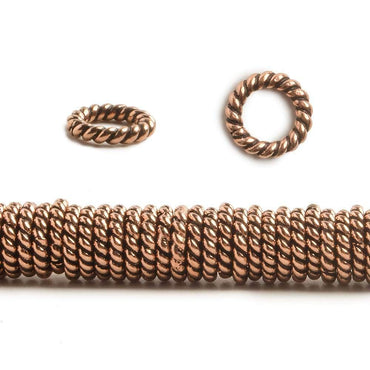 6mm Copper Twisted Wire Jump Ring 8 inch  187 pieces (ONLINE ORDER ONLY)