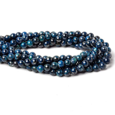 6mm Dark Chrysocolla Plain Rounds 16 inch 67 beads AA (ONLINE ORDER ONLY)