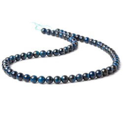 6mm Dark Chrysocolla Plain Rounds 16 inch 67 beads AA (ONLINE ORDER ONLY)