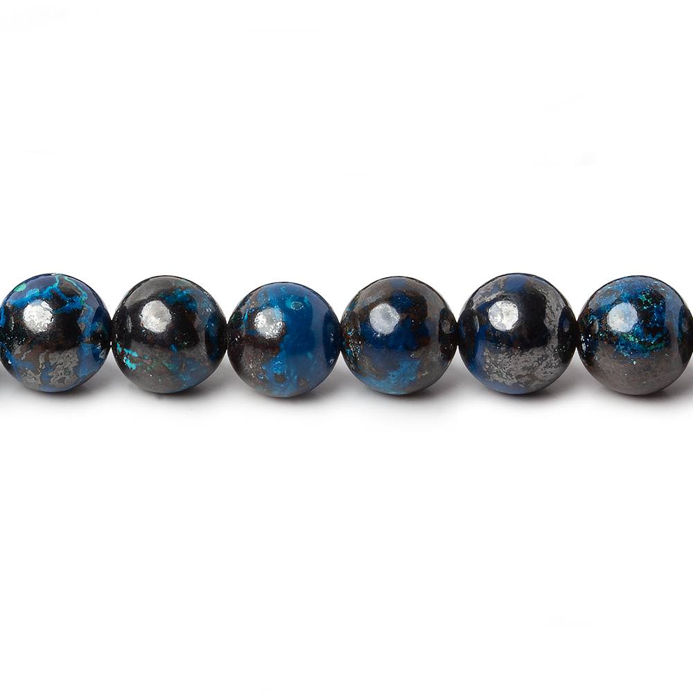 6mm Dark Chrysocolla Plain Rounds 16 inch 67 beads AA (ONLINE ORDER ONLY)