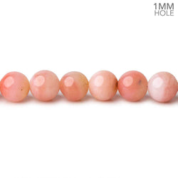 6mm Dark Pink Peruvian Opal plain round large hole beads 16 inch 69 pieces A (ONLINE ORDER ONLY)