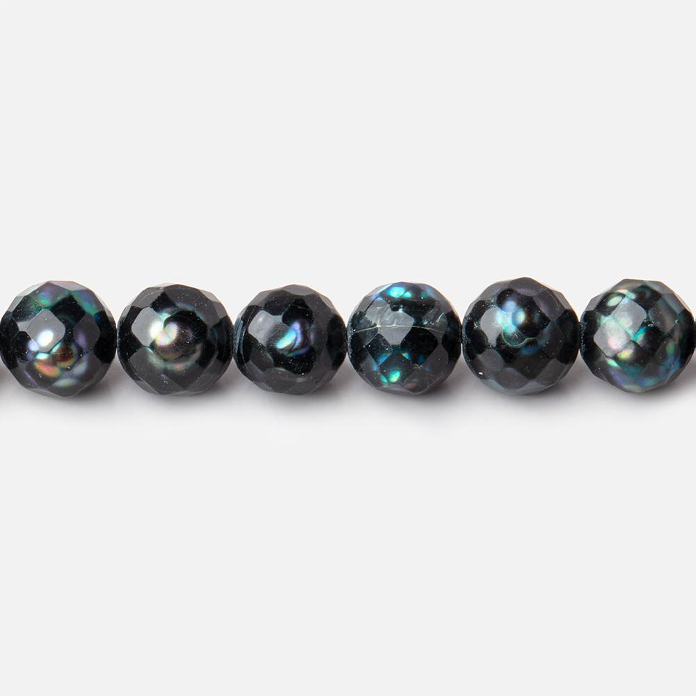 6mm Dark Teal Faceted Round Freshwater Pearls 15.5 inch 63 pieces (ONLINE ORDER ONLY)