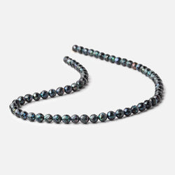 6mm Dark Teal Faceted Round Freshwater Pearls 15.5 inch 63 pieces (ONLINE ORDER ONLY)