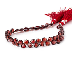 6mm Garnet Faceted Heart Beads 8 inch 56 pieces (ONLINE ORDER ONLY)