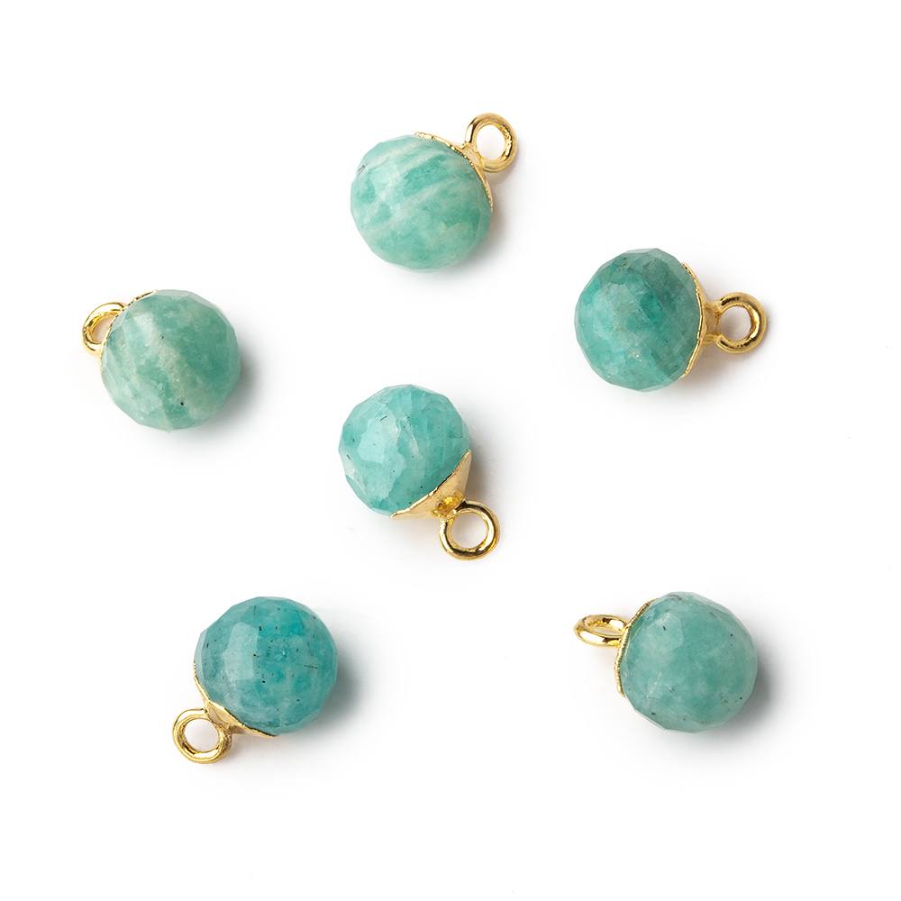 6mm Gold Leafed Amazonite Candy Kiss focal bead Pendant sold as 1 piece (ONLINE ORDER ONLY)