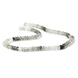 6mm Green Tourmalinated Quartz Faceted Rondelle Beads 15 inch 100 pieces (ONLINE ORDER ONLY)