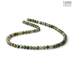6mm Green Tourmaline Plain Round Beads 15.5 inch 72 pieces 1mm hole (ONLINE ORDER ONLY)