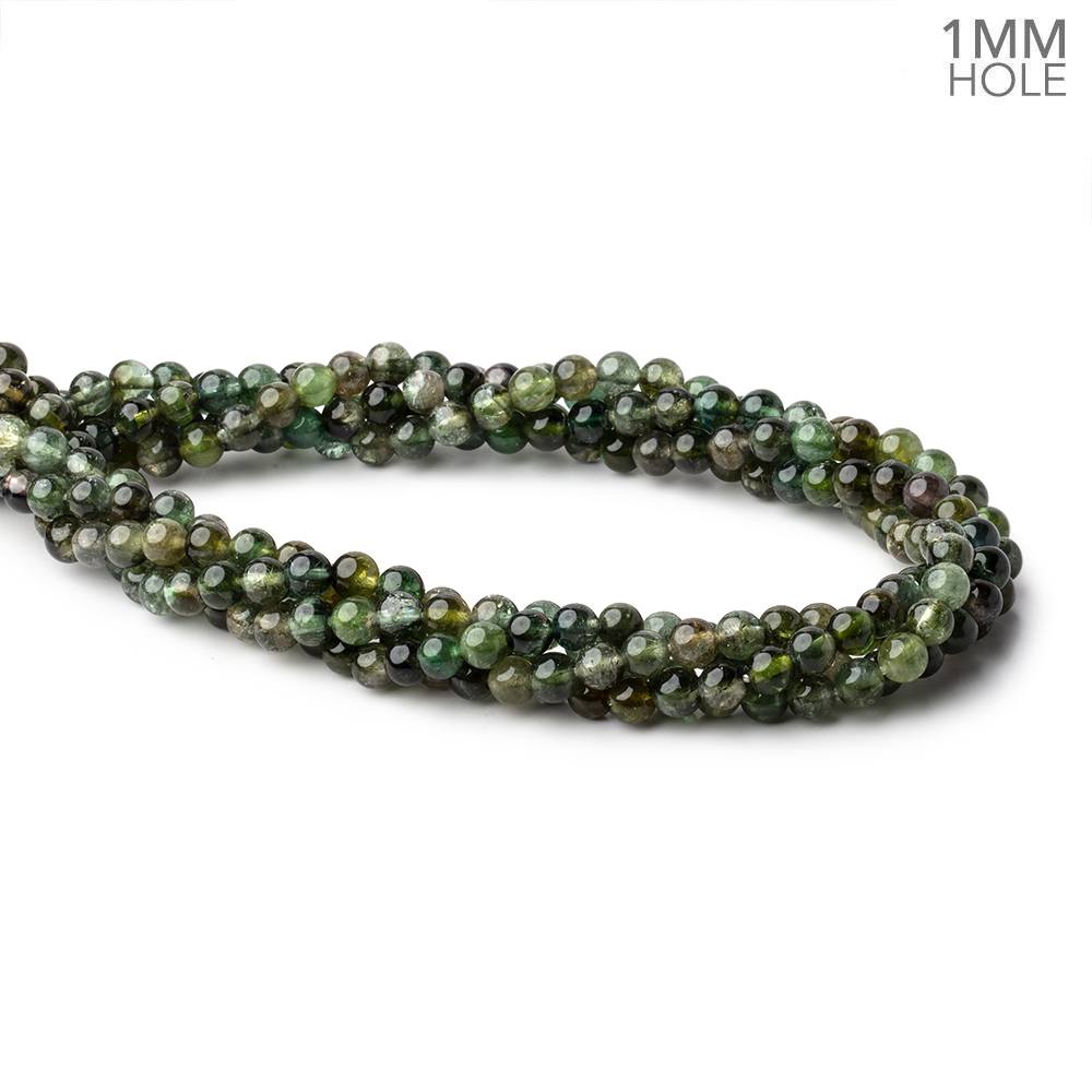 6mm Green Tourmaline Plain Round Beads 15.5 inch 72 pieces 1mm hole (ONLINE ORDER ONLY)