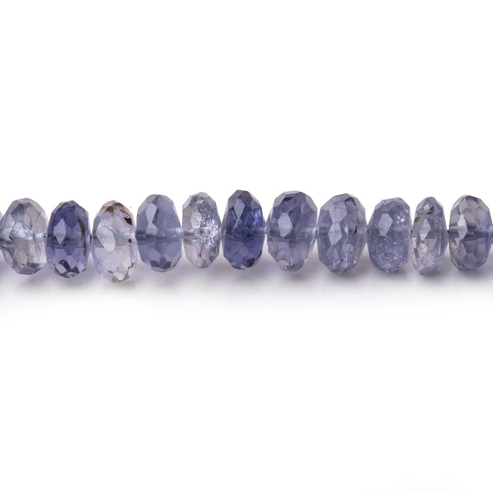 6mm Iolite faceted rondelle Beads 9 inch 70 pieces AA (ONLINE ORDER ONLY)