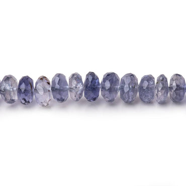 6mm Iolite faceted rondelle Beads 9 inch 70 pieces AA (ONLINE ORDER ONLY)