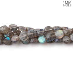 6mm Labradorite Checkerboard Calibrated Faceted Coins 15 inch 60 beads (ONLINE ORDER ONLY)