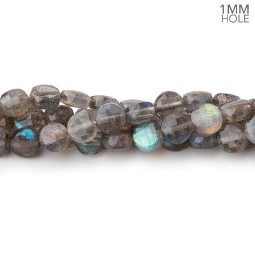 6mm Labradorite Checkerboard Calibrated Faceted Coins 15 inch 60 beads (ONLINE ORDER ONLY)