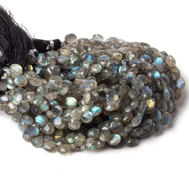 7mm Labradorite Faceted Heart Beads 7 inch 42 pieces (ONLINE ORDER ONLY)