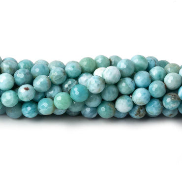 6mm Larimar faceted rounds 15.5 inch 69 beads (ONLINE ORDER ONLY)