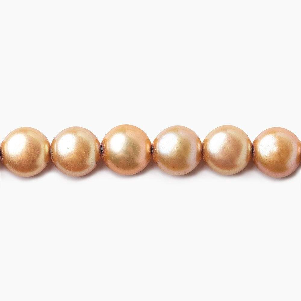 6mm Latte Golden Brown Button Freshwater Pearls 16 inch 61 pcs AAA (ONLINE ORDER ONLY)