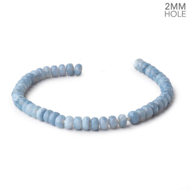 6mm Light Blue Owyhee Denim Opal 2mm Large Hole Faceted Rondelles 8 inch 46 beads (ONLINE ORDER ONLY)