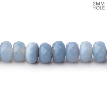 6mm Light Blue Owyhee Denim Opal 2mm Large Hole Faceted Rondelles 8 inch 46 beads (ONLINE ORDER ONLY)