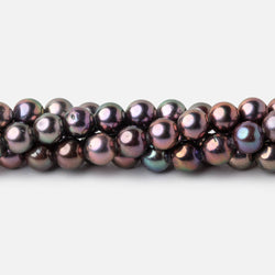 6mm Light Plum Peacock Off Round Freshwater Pearls 15.5 inch 70 Beads AA (ONLINE ORDER ONLY)