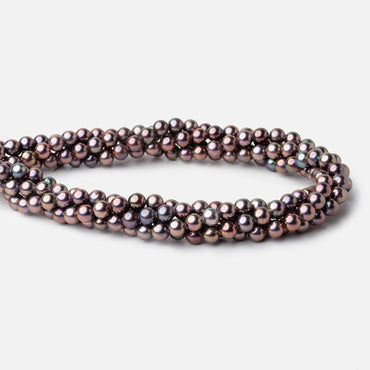 6mm Light Plum Peacock Off Round Freshwater Pearls 15.5 inch 70 Beads AA (ONLINE ORDER ONLY)