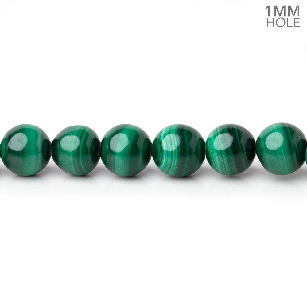 6mm Malachite Plain Round Beads 15.5 inch 64 pieces 1mm Hole (ONLINE ORDER ONLY)
