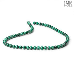 6mm Malachite Plain Round Beads 15.5 inch 64 pieces 1mm Hole (ONLINE ORDER ONLY)