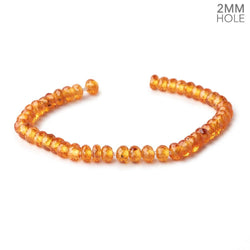 6mm Mandarin Garnet 2mm Large Hole Faceted Rondelles 8 inch 44 Beads AAA (ONLINE ORDER ONLY)