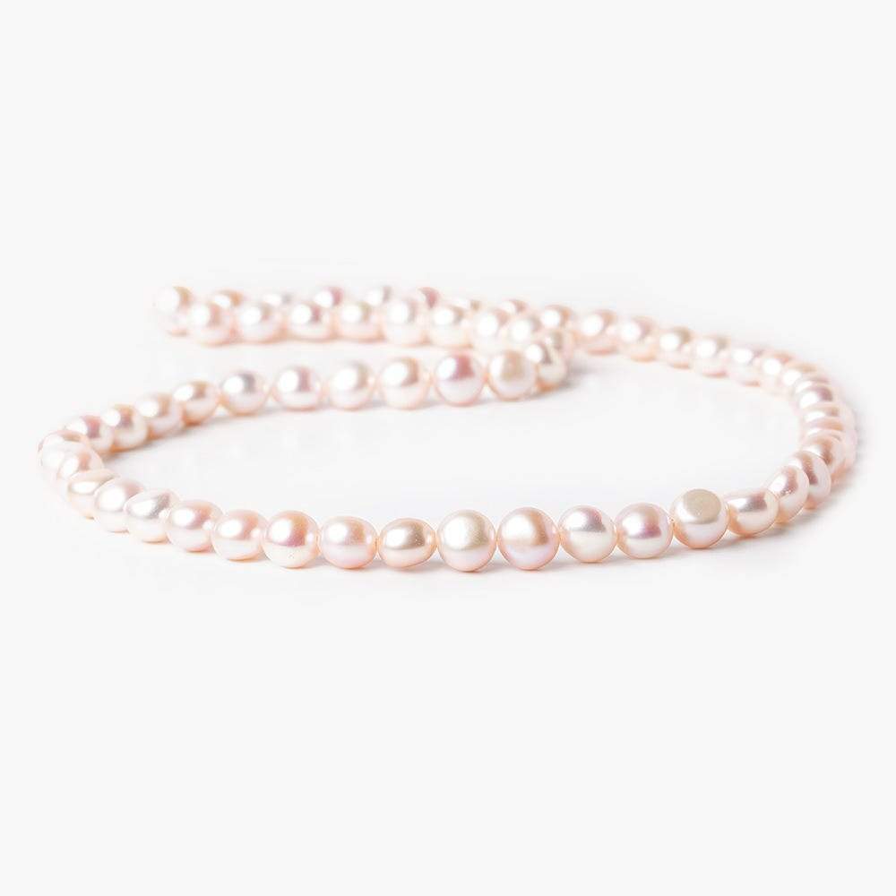 6mm Mauve Button Pearl, 15 inch (ONLINE ORDER ONLY)