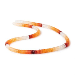 6mm Mexican Fire Opal Heshi beads 16 inch 254 pieces (ONLINE ORDER ONLY)