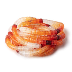 6mm Mexican Fire Opal Heshi beads 16 inch 254 pieces (ONLINE ORDER ONLY)