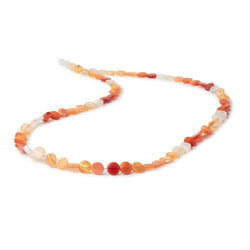 6mm Mexican Fire Opal Plain Coin Beads 17 inch 70 pieces (ONLINE ORDER ONLY)