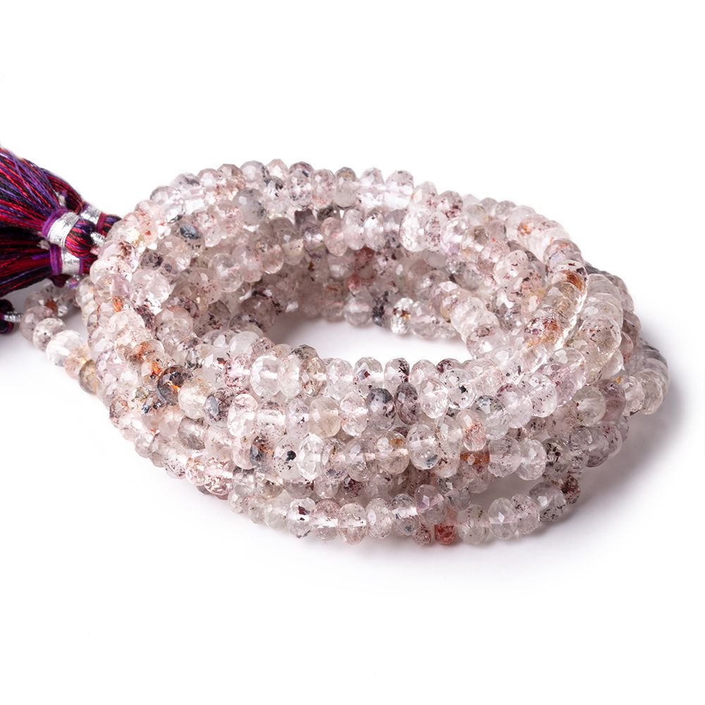 6mm Moss Amethyst Faceted Rondelle Beads 16 inch 103 pieces (ONLINE ORDER ONLY)