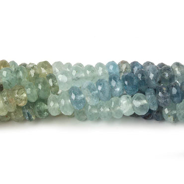 6mm Moss Aquamarine faceted rondelle beads 14 inch 110 pieces (ONLINE ORDER ONLY)