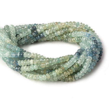 6mm Moss Aquamarine faceted rondelle beads 14 inch 110 pieces (ONLINE ORDER ONLY)